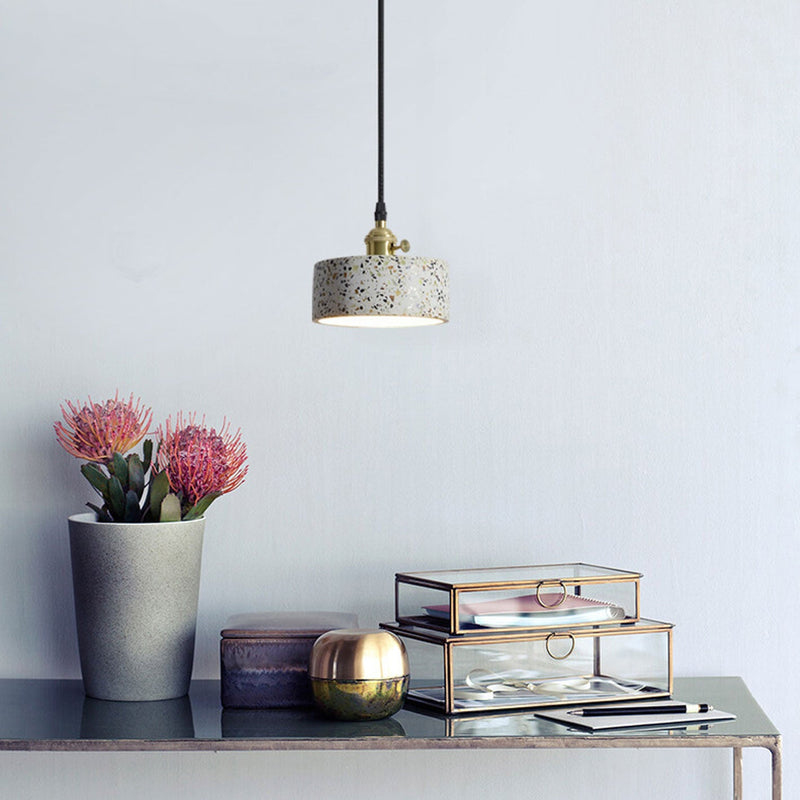 Nordic Minimalist Millstone Hardware Round 1-Light Pendant Light