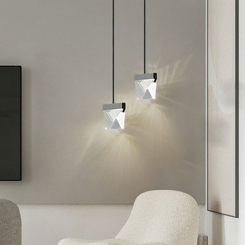 Moderne leichte Luxus-Kupfer-Kristalldiamant-LED-Pendelleuchte 