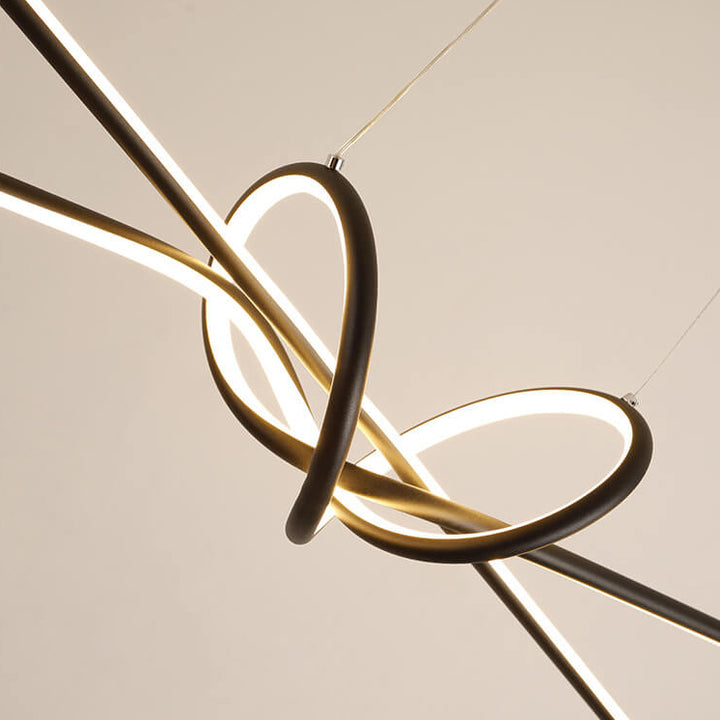 Lustre LED créatif avec design de nœud léger et luxueux 