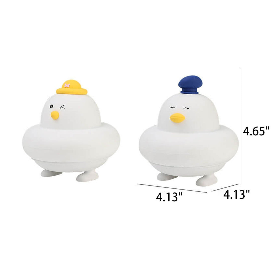 Lampe de table LED drôle en silicone Petit mignon poulet Pat veilleuse 