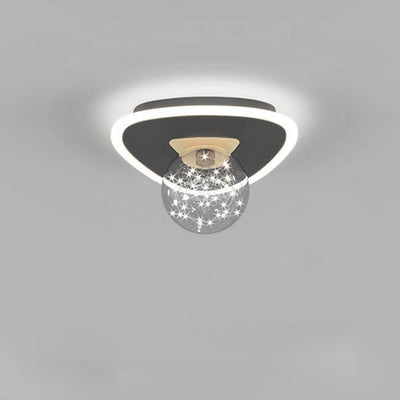 Modern Creative Triangle Flower Full Star LED Flush Mount Ceiling Light