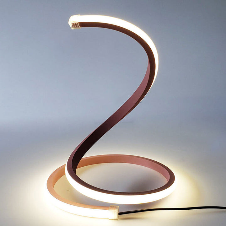 Lampe de table à LED en forme de serpent créatif moderne avec variation de l&