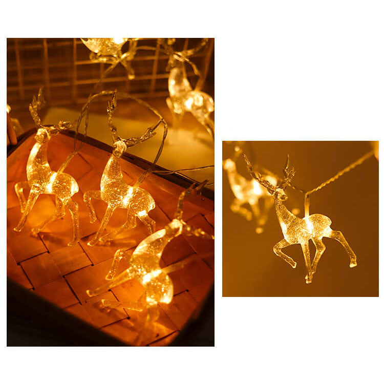 Christmas Decor Elk LED Decoration Battery String Lights