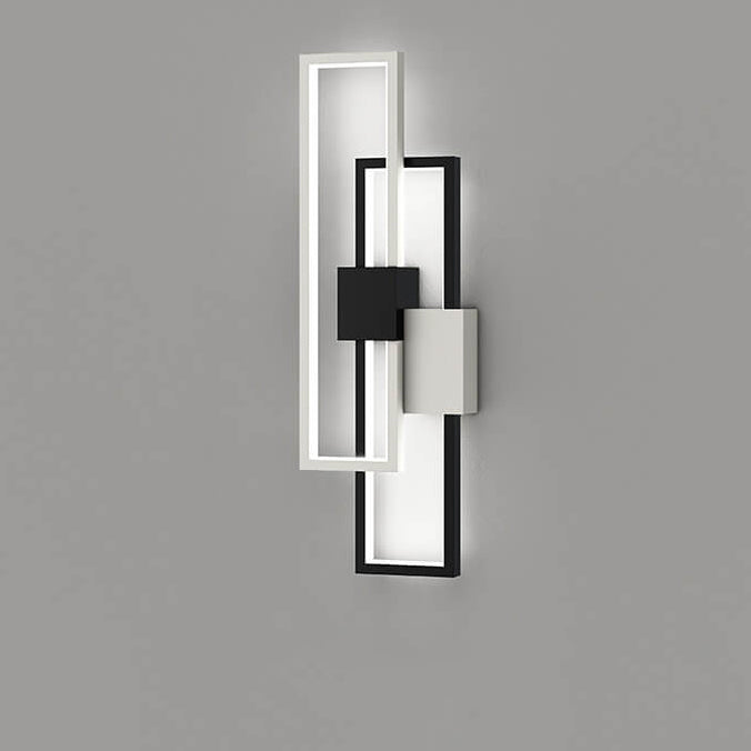Minimalistischer kreativer quadratischer Rahmen aus Eisen und Silikon LED Wandleuchte 