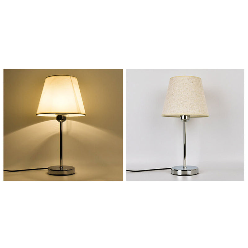 Lampe de table européenne rétro en tissu à 1 lumière 