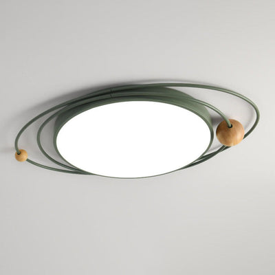 Nordic Creative Round Iron Ring LED Flush Mount Ceiling Light