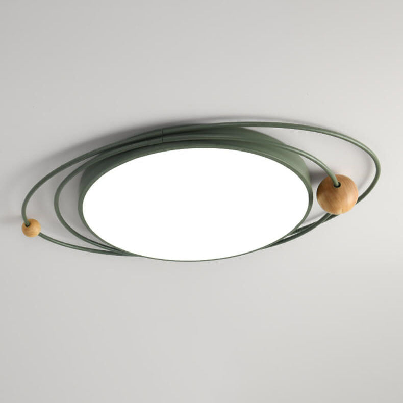 Nordic Creative Round Iron Ring LED Flush Mount Ceiling Light