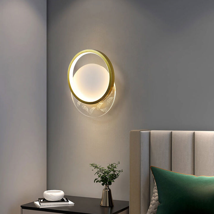 Modern Minimalist Feather Round Square Acrylic LED Wall Sconce Lamp