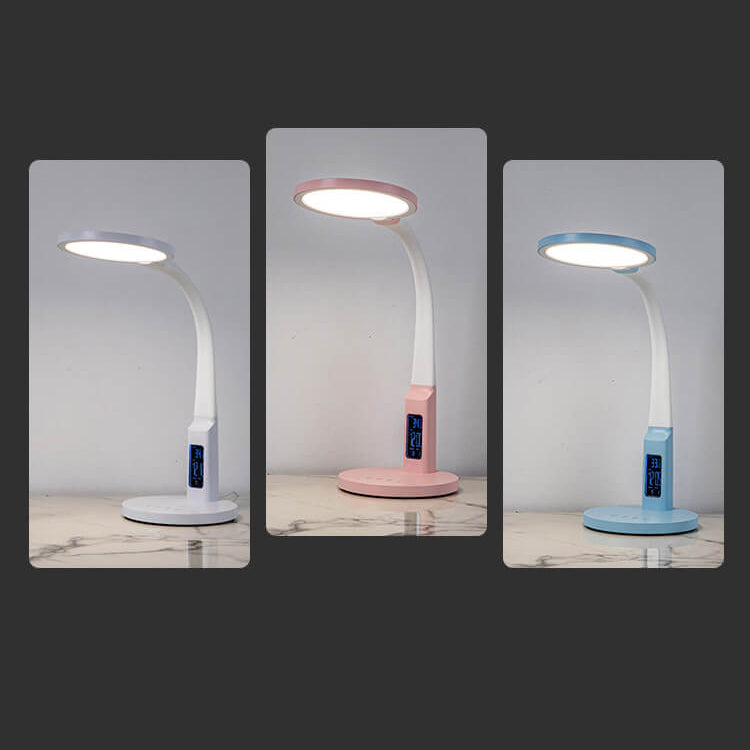 Modern Minimalist ABS Silicone Intelligent Ring Touch LED Reading Desk Lamp For Living Room &amp; Bedroom