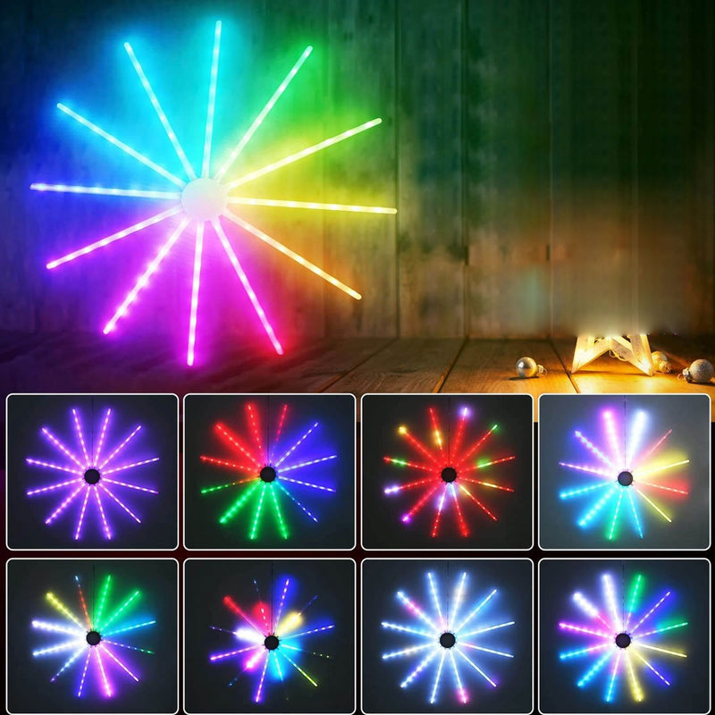 Creative RGB Illusion Windmill Fireworks LED String Lights