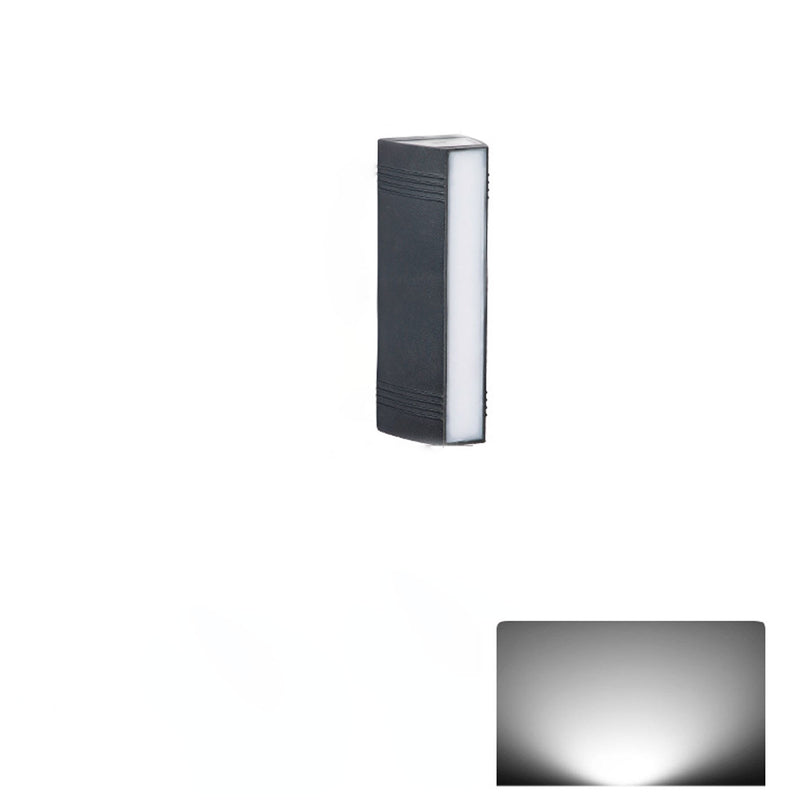 Applique murale extérieure LED lumineuse rectangulaire simple nordique haut et bas 