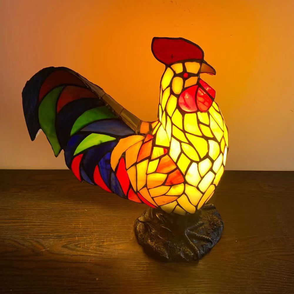 Tiffany Buntglas Angriffs-Styling Design LED Tischlampe 