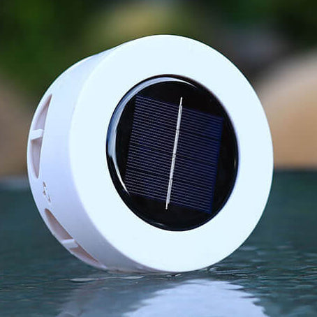 Lámpara Aplique de Pared Exterior LED Solar Redonda Impermeable de Acrílico Minimalista Moderna 