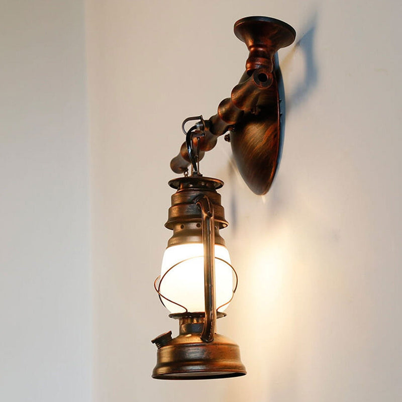 Vintage Pipe Kerosene Iron Antique Wall Sconce Lamp