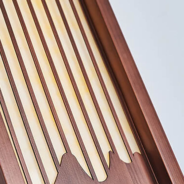 Aplique de pared moderno chino rectangular de acero inoxidable con imitación de mármol para exteriores, impermeable, de 1 luz 