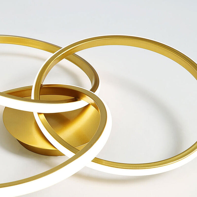 Nordic Light Luxus Ring Gestaffeltes Überlappungsdesign LED-Deckenleuchte 