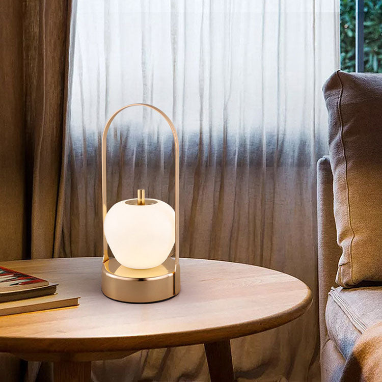 Creative Vintage Apple Shape Portable Rechargeable LED Table Lamp