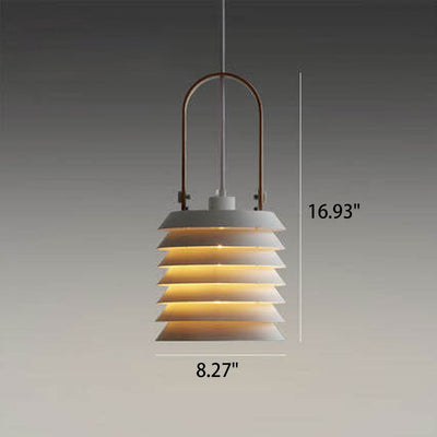 Minimalist Japanese Portable Lantern Design 1-Light Pendant Light