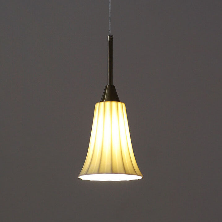 Lámpara colgante de 1 luz con textura cerámica minimalista moderna 