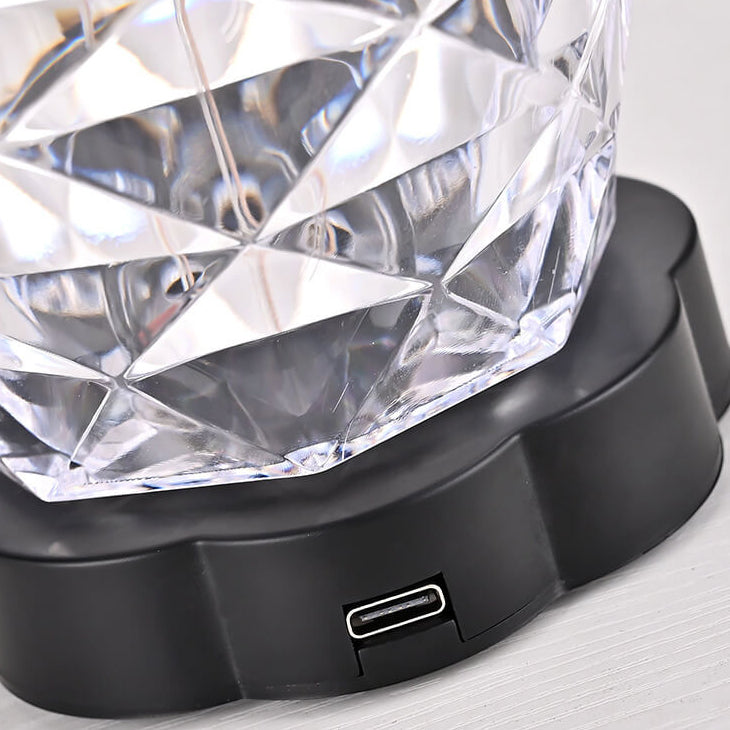 Creative Diamond Rose Petal Acrylic LED Night Light Decorative Table Lamp