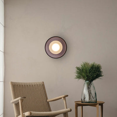 مصباح حائط LED زجاجي دائري بتصميم قديم من الشمال 