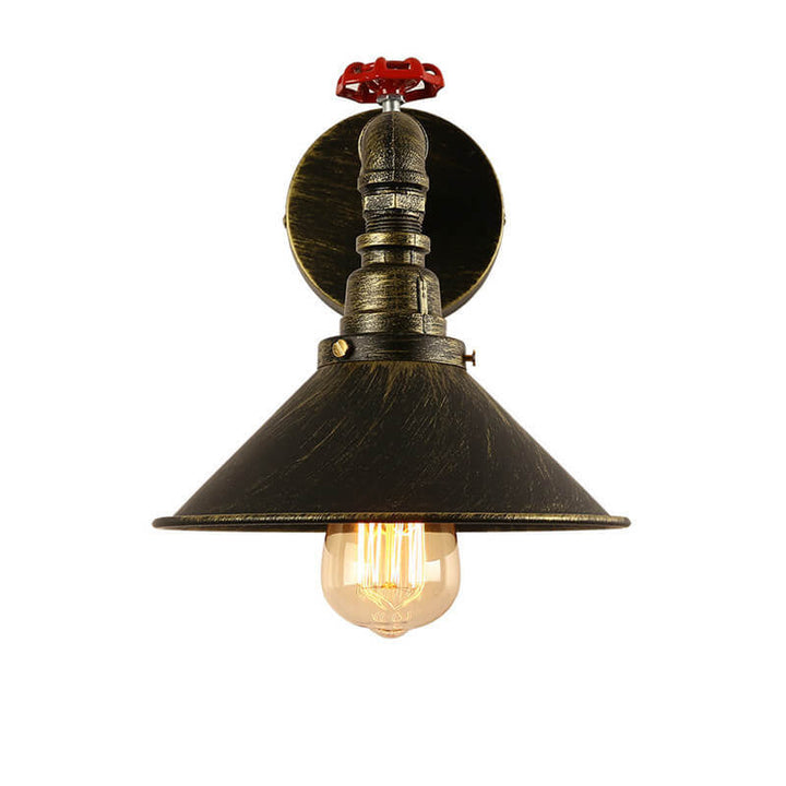 Industrielle Eisen Vintage Wasserhahn Wasserrohr Design 1-Licht Wandleuchte 