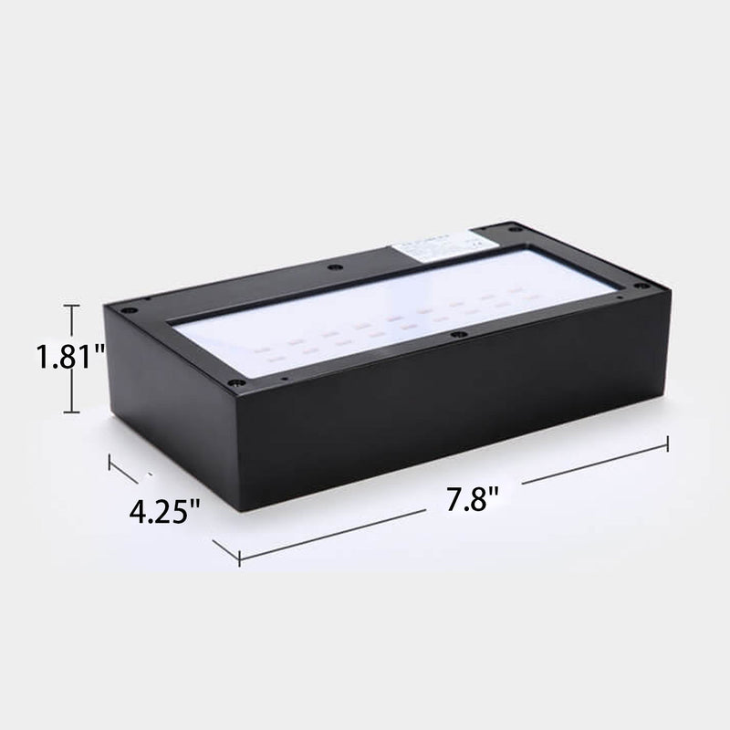 Lámpara de Aplique de Pared LED de Control Remoto Solar de Vidrio de Aleación de Aluminio para Exteriores 