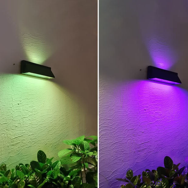 Wasserdichte, rechteckige, schräge LED-Patio-Wandleuchte für den Außenbereich 