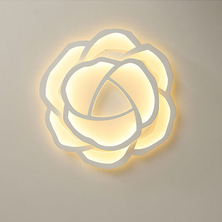 Modern Simple Roses LED Flush Mount Ceiling Light