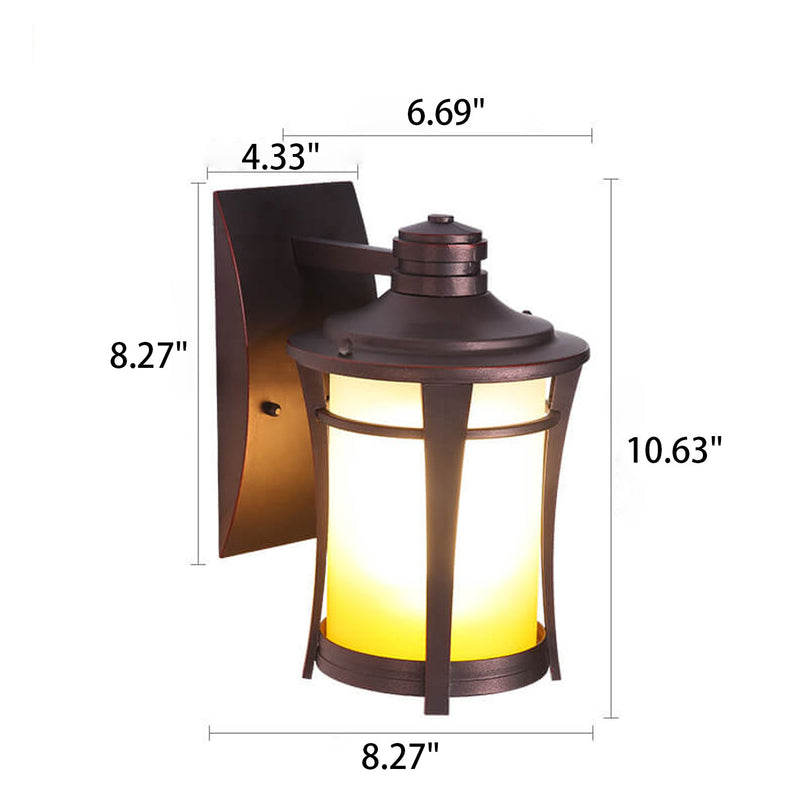 European Industrial Wrought Iron Outdoor Waterproof 1-Light Wall Sconce Lamp