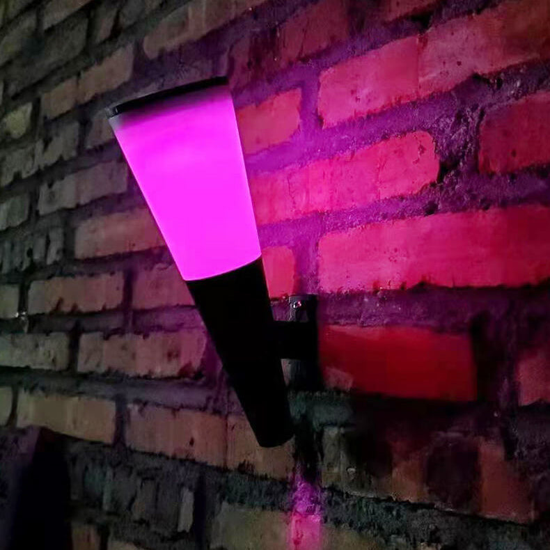 Lampe solaire étanche en forme de corne, design LED, décoration extérieure, applique murale 