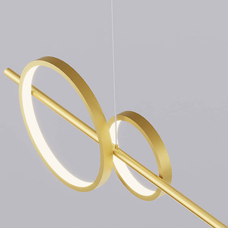 Modern Luxury Long Round Ring Full Sky Island Light LED Chandelier