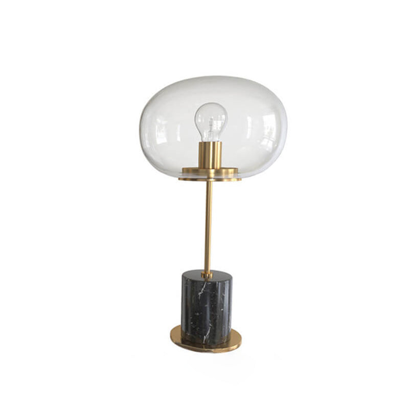 Lampe de table à 1 lumière en boule de verre minimaliste créative nordique 