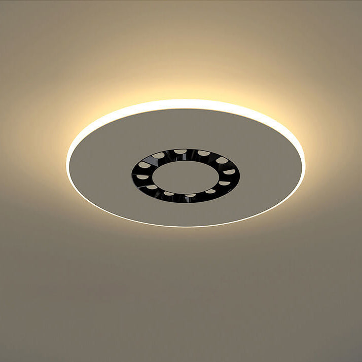 Lumière LED encastrée au design moderne et créatif avec double cercle/carré 
