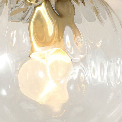 Luz de techo semiempotrada de 1 luz con orbe de vidrio nórdico 