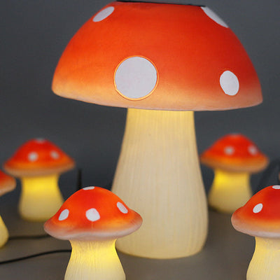 Modern Creative Colorful Mushroom Solar Outdoor Waterproof LED Garden Lights String