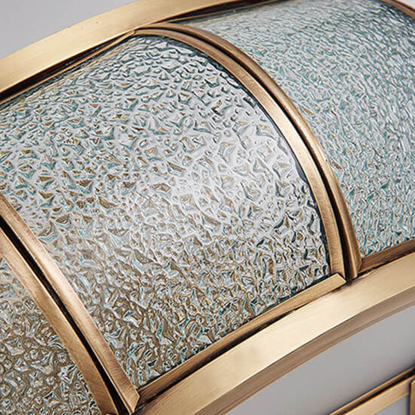 European Style Luxury Brass Glass Drum Cage 3/4/6 Light Flush Mount Ceiling Light