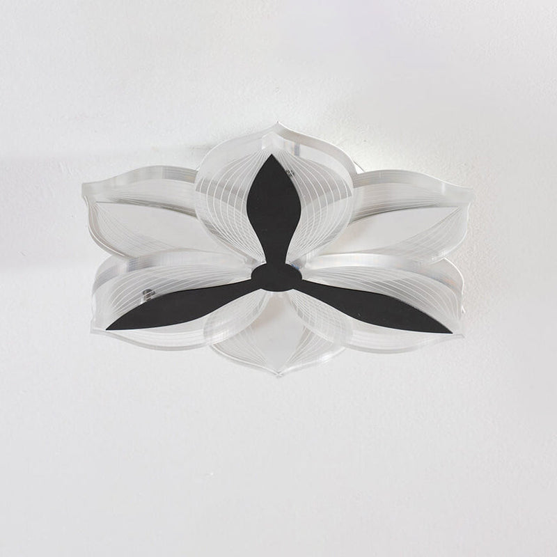 Modern Creative Flower Pattern Acrylic LED Semi-Flush Mount Ceiling Light