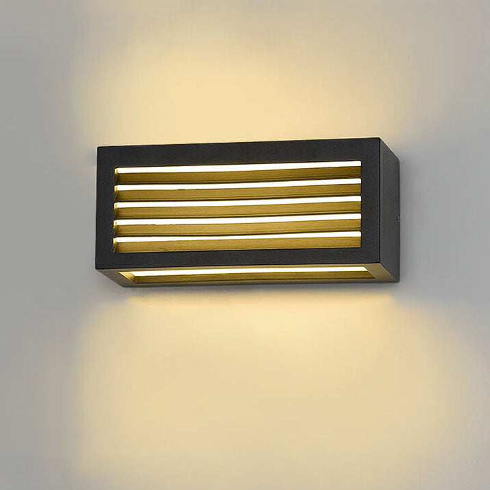 Modern Square Aluminum Waterproof Outdoor LED Garden Wall Sconce Lamp