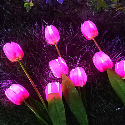 Solar-Tulpen-Rasen-Licht-im Freiengarten-LED-Tulpen-Blumen-Licht-Bodeneinsatz-Landschaftslicht 