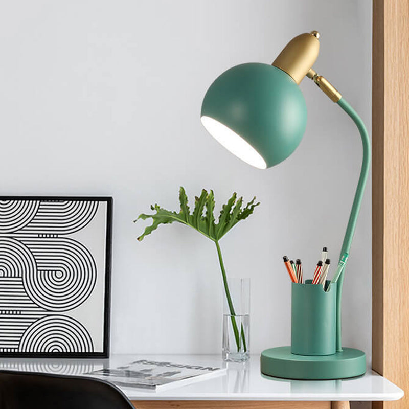 Lampe de table 1 lumière avec barillet de stylo pour étudiant en couleur unie simple 