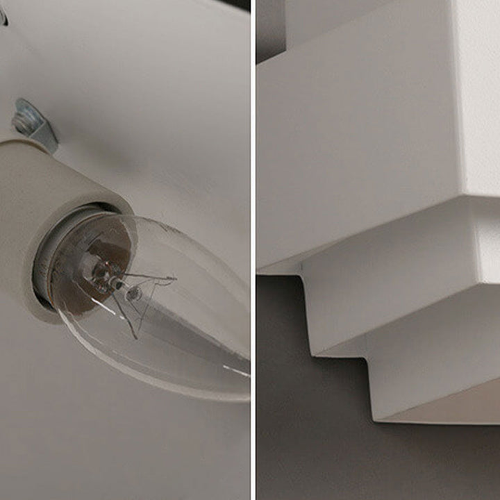 Lámpara Aplique de Pared de 1 Luz de Hierro en Cascada Geométrica Cuadrada Moderna 