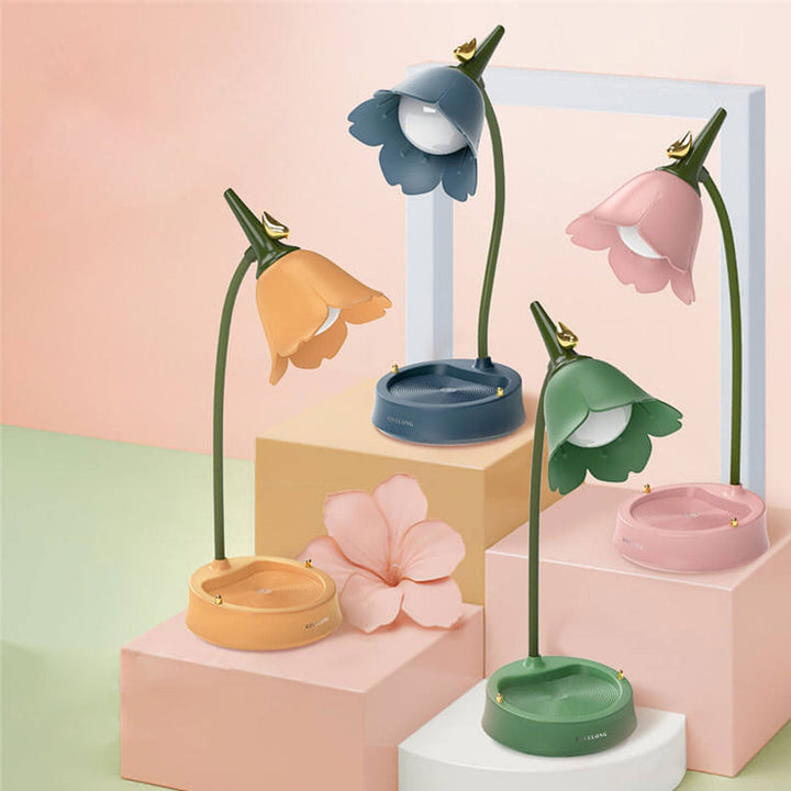 Lampe de table LED avec design créatif de fleur et d&