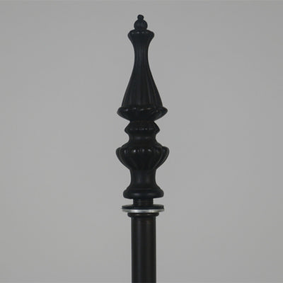 European Tiffany Fruit Bird Stained Glass Dome 2-Light Standing Floor Lamp