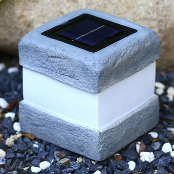 Solar wasserdichtes Simulationsstein-Design LED Außen-Garten-Dekorlampe 