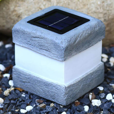 Solar Waterproof Simulation Stone Design LED Outdoor Garden Decorative Lamp