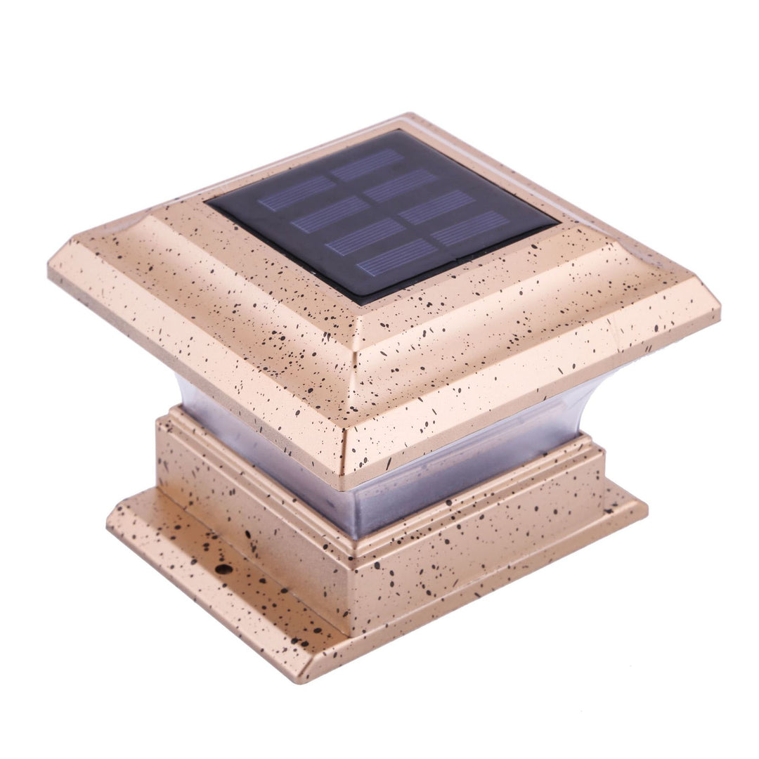 Luz solar moderna y minimalista de plástico para remate de columna, con control inteligente de luz, decorativa para vallas y paisajismo exterior 