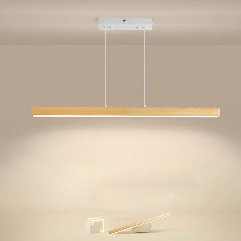 Modern Simple Log Long Strip Island Light LED Chandelier