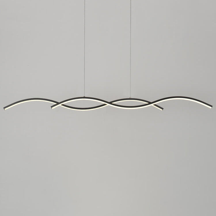 Nordischer minimalistischer Langstreifen-Wellen-Design-Insellicht-LED-Kronleuchter