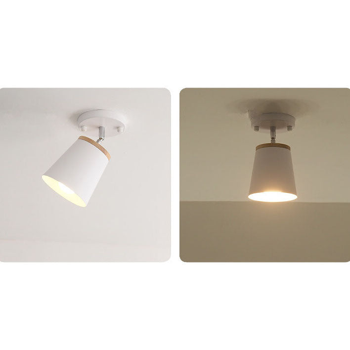 Luz de techo semi empotrada de 1 luz Nordic Macaron Column 